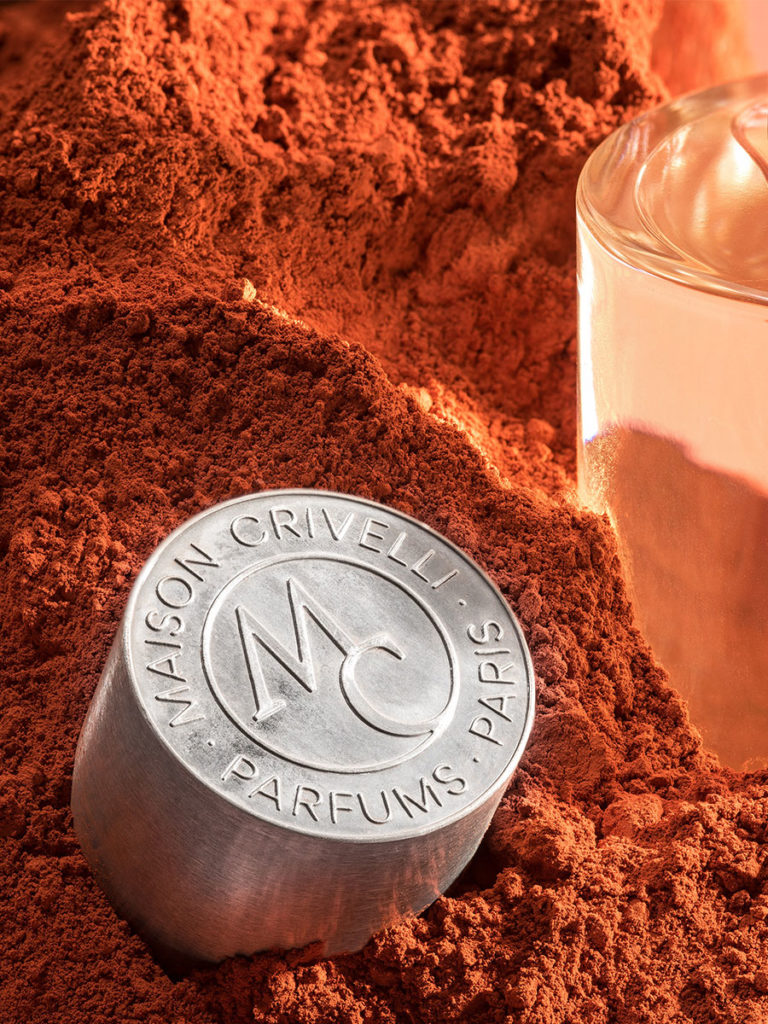 innovation haute Parfumerie capot flacon de parfum terracotta - Maison Crivelli